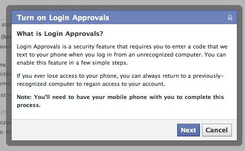 Facebook account protection can be improved with Login Approvals