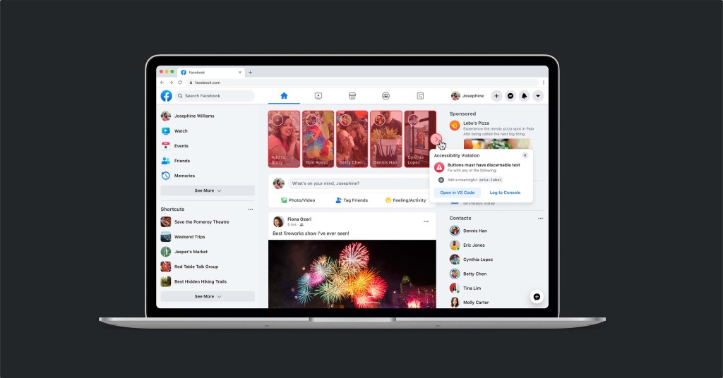 Making Facebook.com accessible to as many people as possible